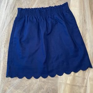 J.Crew factory linen cotton scallop skirt